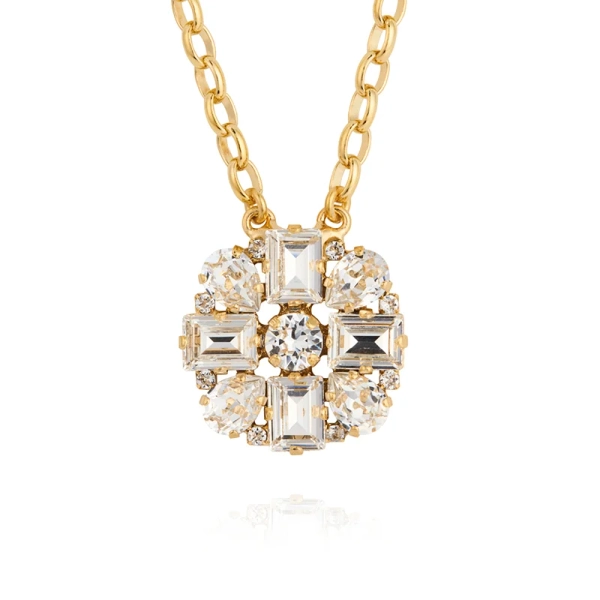 Guldpläterat Diora Chain Necklace med gnistrande Swarovski-kristaller från Caroline Svedbom