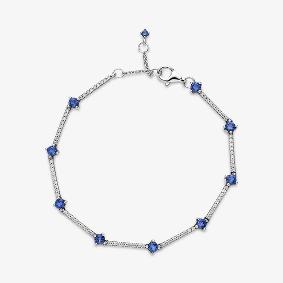Glittrande Blå Pavé Stavar Armband - PANDORA - Snabb frakt & paketinslagning - Nordicspectra.se