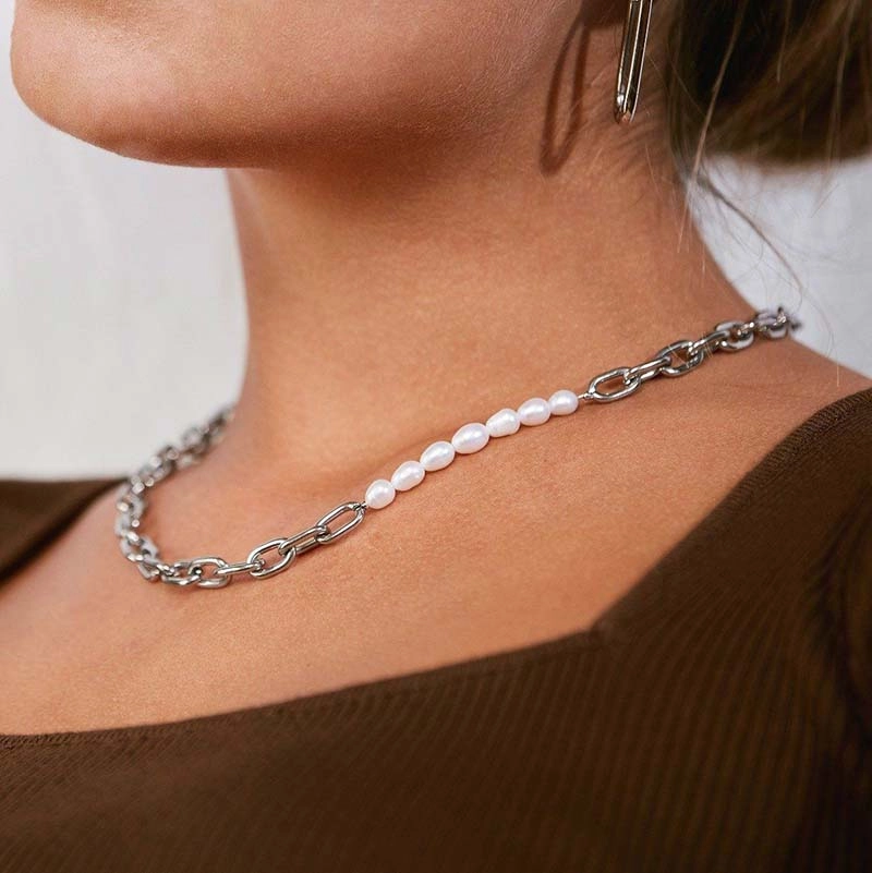 Trellis Pearl Necklace Steel - Edblad - Snabb frakt & paketinslagning - Nordicspectra.se