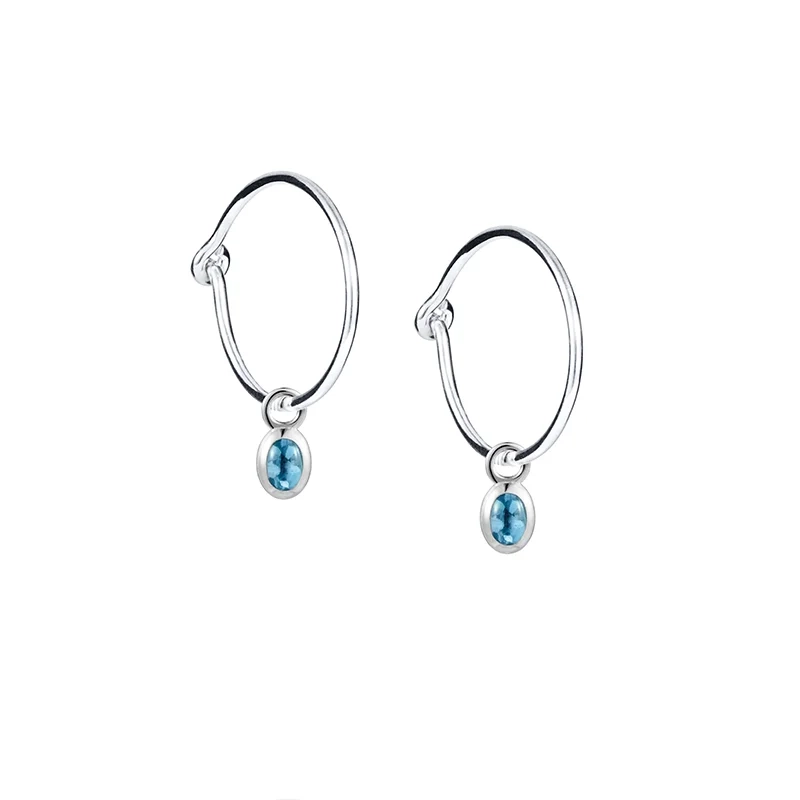 Efva Attling - Love Bead Hoops - Topaz