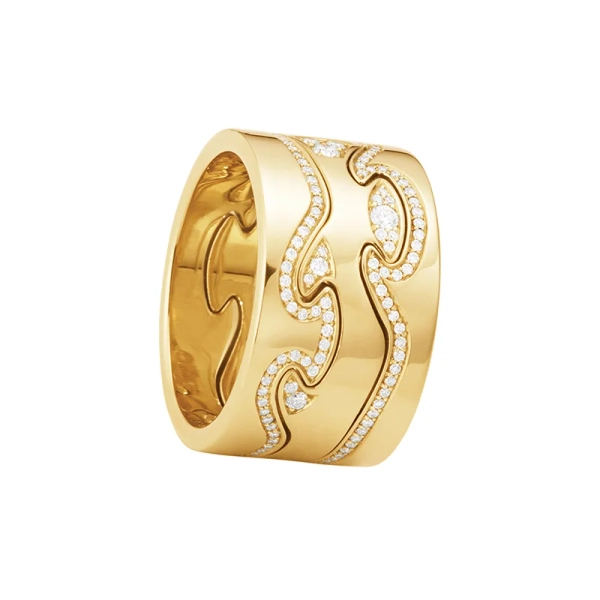 Fusion 3-piece Ring Gold Pavé & Clouds - Georg Jensen - Designschmuck mit schnellen und sicheren Lieferungen - Nordic Spectra