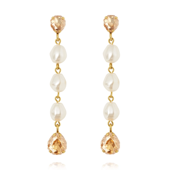 Paloma Earrings Gold Pearl / Golden Shadow - Caroline Svedbom - Snabb frakt & paketinslagning - Nordic Spectra
