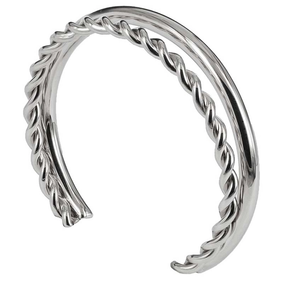 TWIST Armring Stål - Astrid & Agnes - Snabb frakt & paketinslagning - Nordicspectra.se