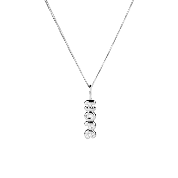 Hope bubble necklace silver