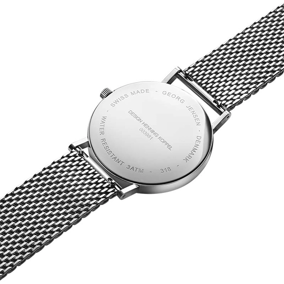 Koppel 38 mm - Kvarts - Vit urtavla/Stålarmbånd - Georg Jensen klockor - Snabb frakt & paketinslagning - Nordicspectra.se