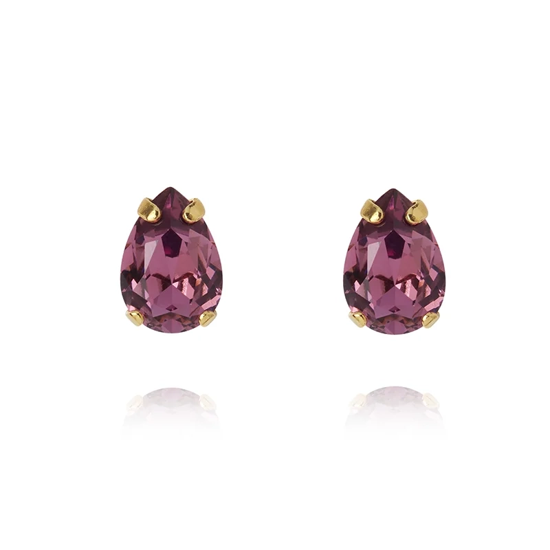 Caroline Svedbom - Petite Drop Stud Ear Gold Iris