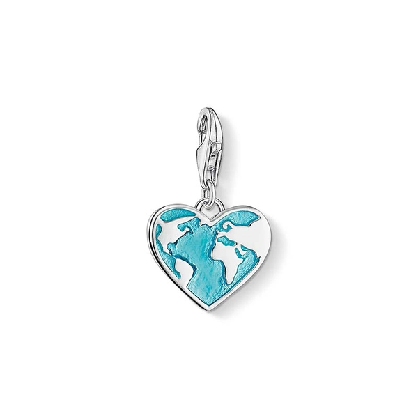 Charm-Anhänger Herz Weltkugel von Thomas Sabo, Schneller Versand - Nordicspectra.de