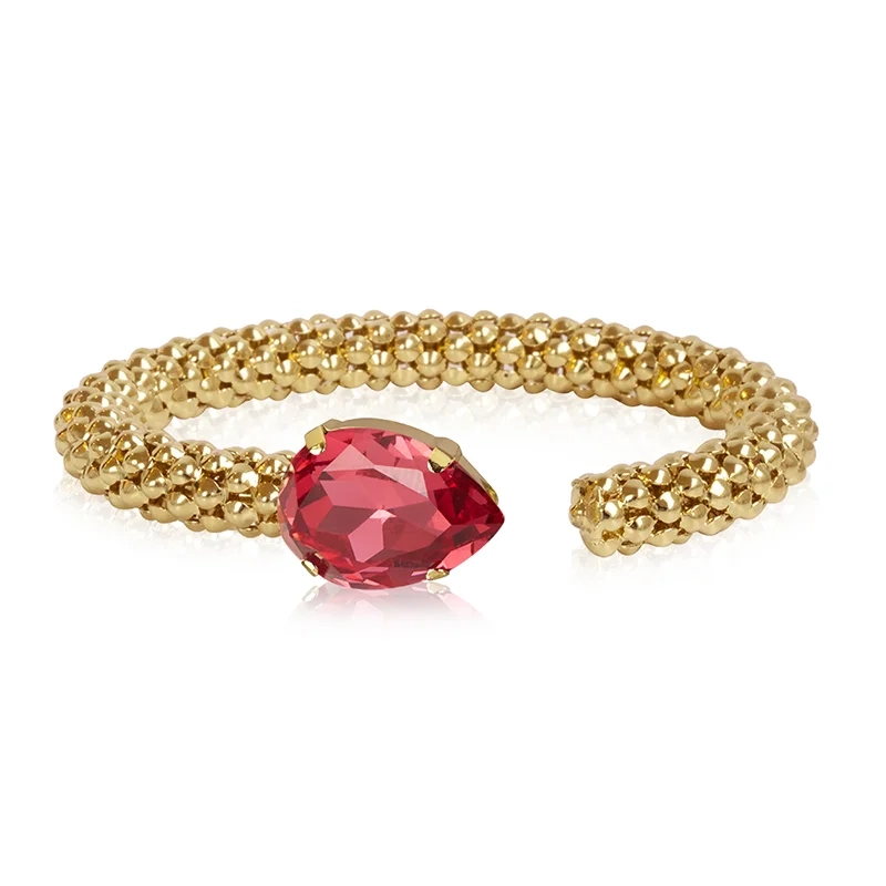 Caroline Svedbom - Classic Rope Bracelet Gold Mulberry Red