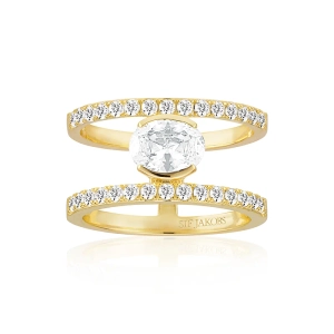 Ellisse Carezza Grande Ring Gold von Sif Jakobs