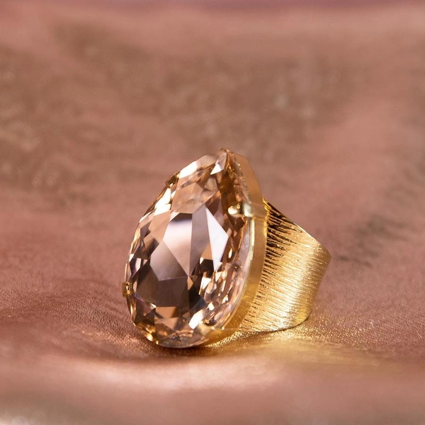 Perfect Drop Ring Gold Vintage Rose - Caroline Svedbom - Snabb frakt & paketinslagning - Nordicspectra.se