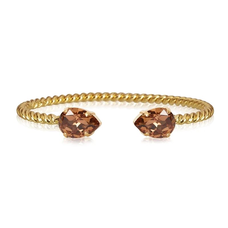 Caroline Svedbom - Mini Drop Bracelet Gold Recreated Light Smoked Top