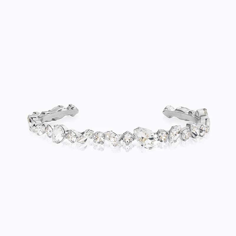Caroline Svedbom - Antonia Bangle Rhodium Crystal