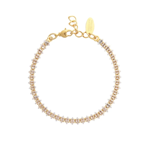 Crystal Navette Bracelet Gold Crystal - Caroline Svedbom - Snabb frakt & paketinslagning - Nordic Spectra