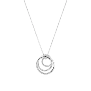Sif Jakobs Spirale Halsband i silver med gnistrande cubic zirconia