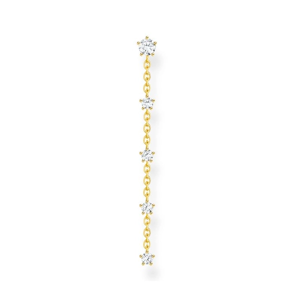 Einzel Ohrstecker Vintage Weiße Steine Gold von Thomas Sabo, Schneller Versand - Nordicspectra.de