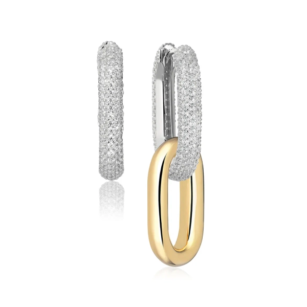 Capri Medio Örhängen i silver med gnistrande Cubic Zirconia-stenar från Sif Jakobs