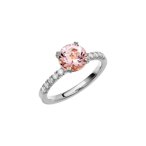 Fairytale 4 Morganite White Gold - Wedding & engagement rings - Schalins - Scandinavian design - Nordic Spectra