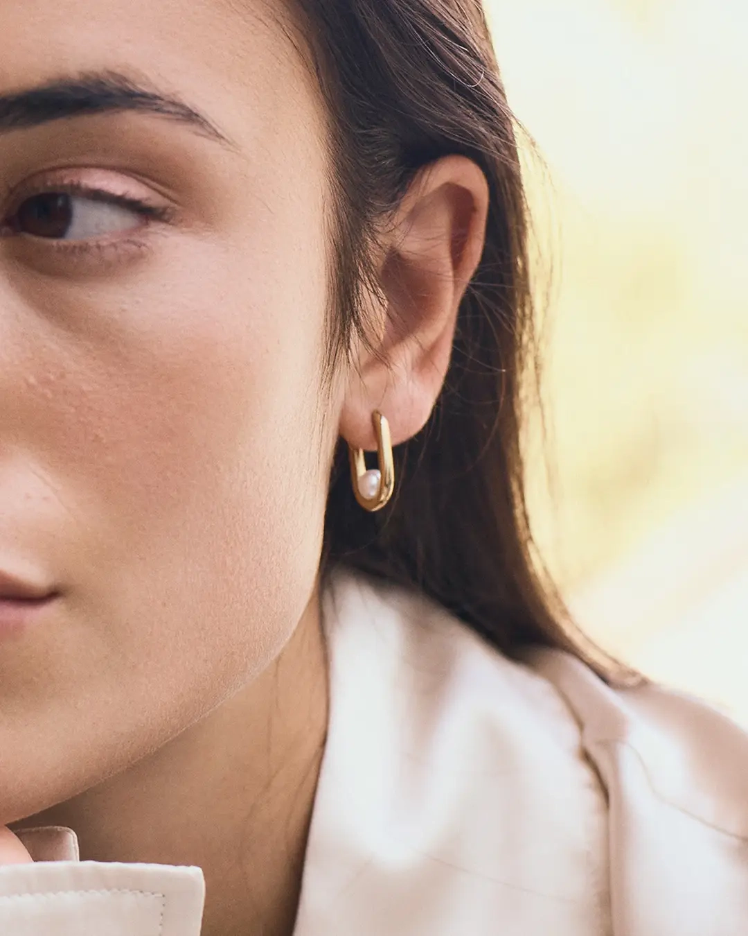 Modernist Pearl Hoops S Gold - Edblad - Snabba leveranser - Gratis paketinslagning