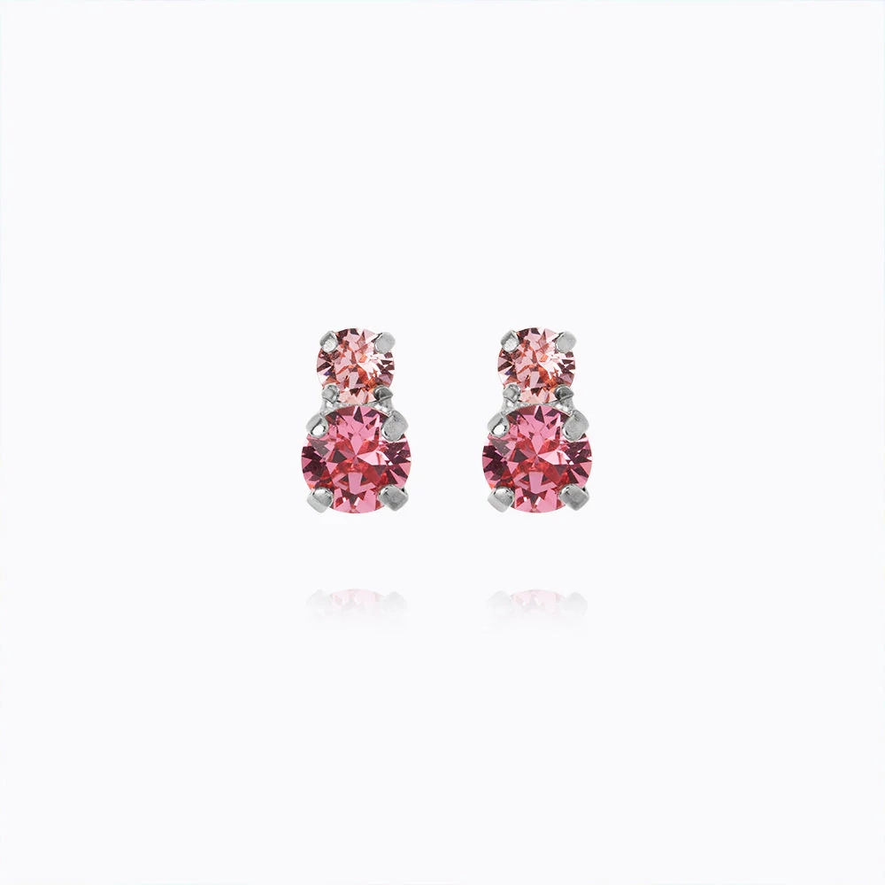 Caroline Svedbom - Leah Earrings Rhodium Rose Combo