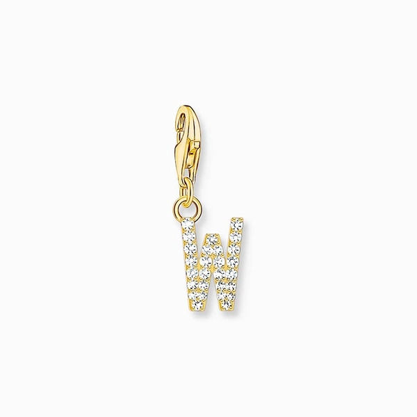 Buchstabe W Gold Steinanhänger - Thomas Sabo - Nordic Spectra