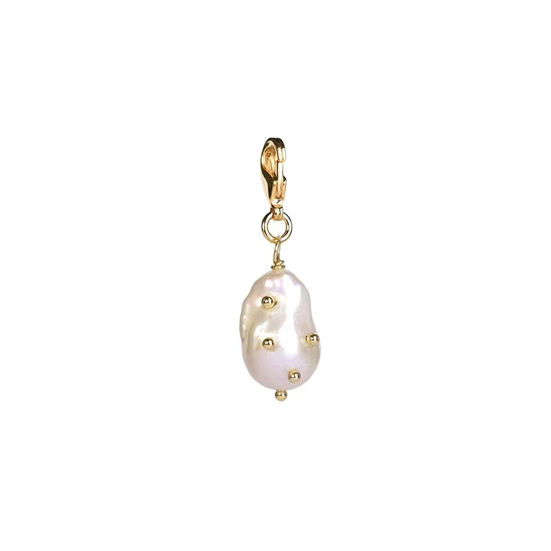 Baroque Stud Charm Gold