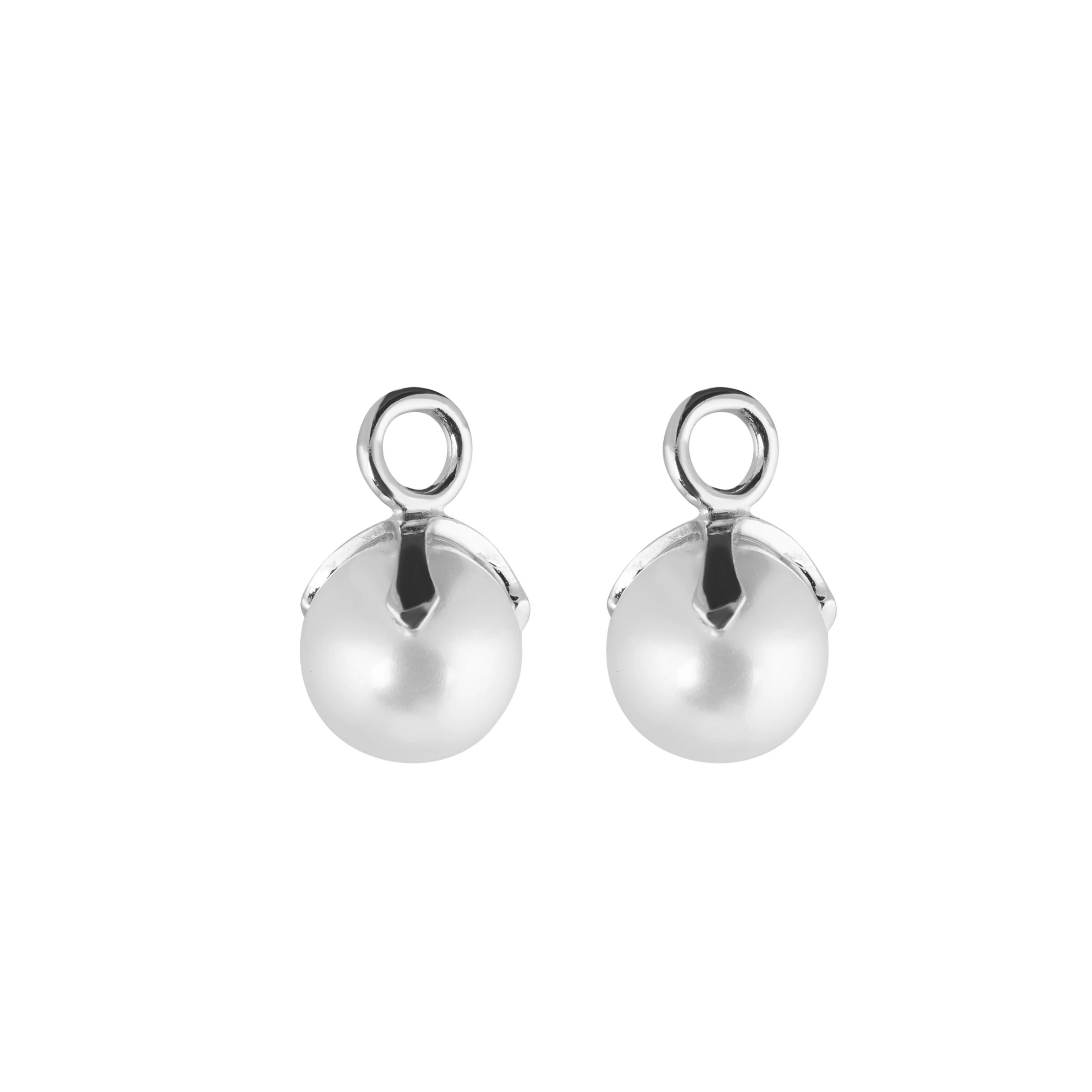 Letters Pearl Pendant Silver