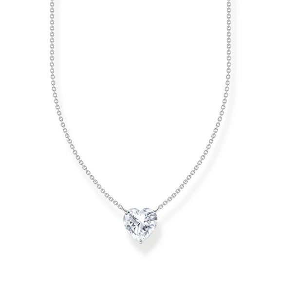 Necklace with Heart-shaped Sparkling Stone - Thomas Sabo - Suuri valikoima & ilmainen lahjapaketointi - Nordic Spectra