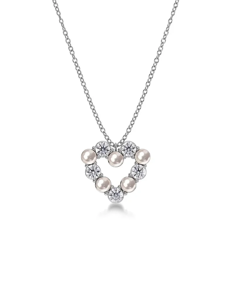 Affinity Pearl Heart Necklace Steel - Edblad - Snabb leverans - Gratis paketinslagning