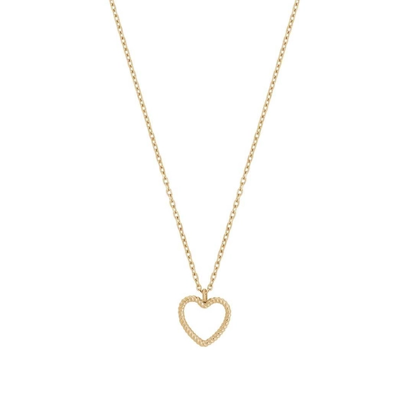 Rope Heart Necklace S Gold - Edblad - Snabb frakt & paketinslagning - Nordicspectra.se