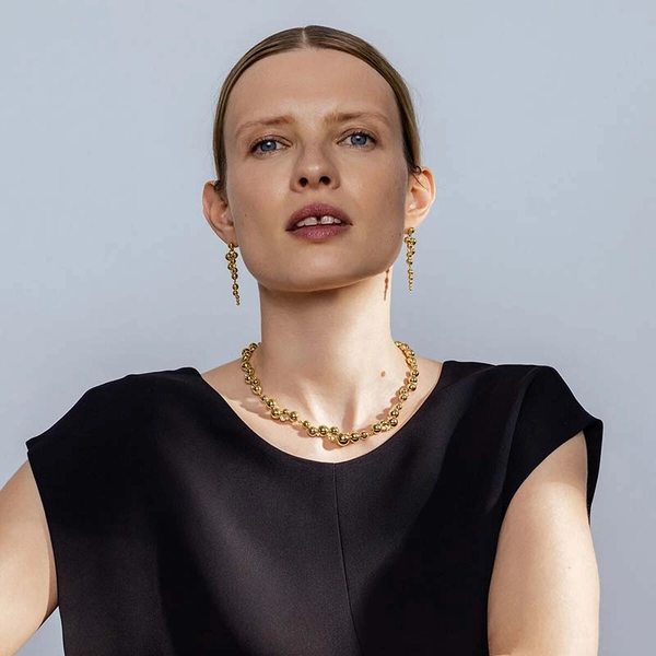 Moonlight Grapes Ohrringe Gold & Diamant 0.07 ct von Georg Jensen, Schneller Versand - Nordicspectra.de