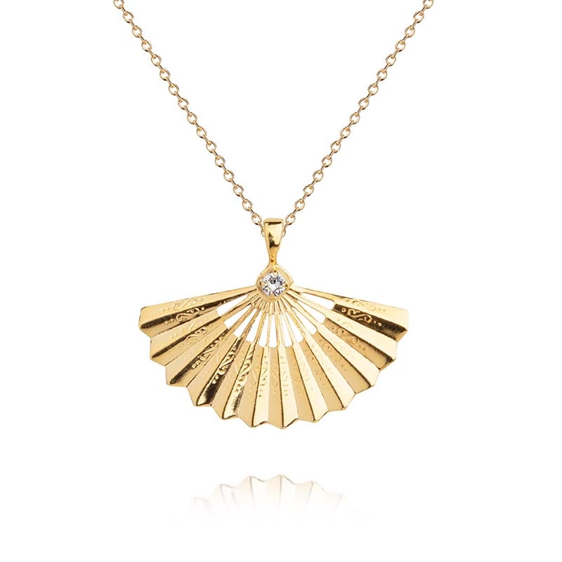 Caroline Svedbom - Sunfeather Necklace Gold Crystal