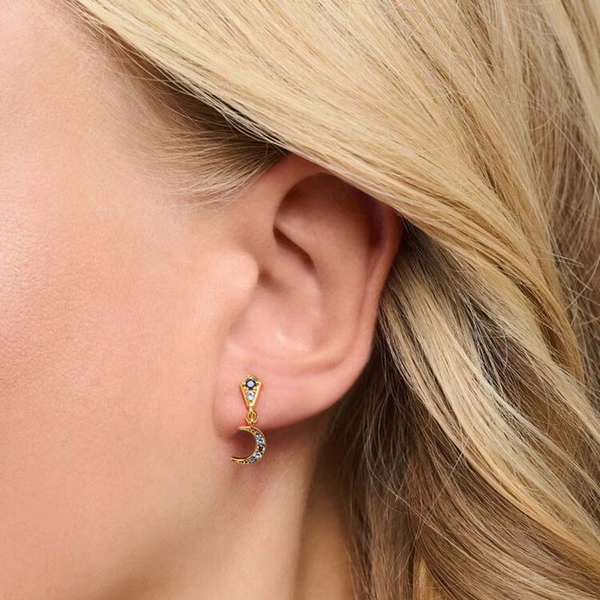 Ohrringe Royalty Stern & Mond Gold von Thomas Sabo, Schneller Versand - Nordicspectra.de
