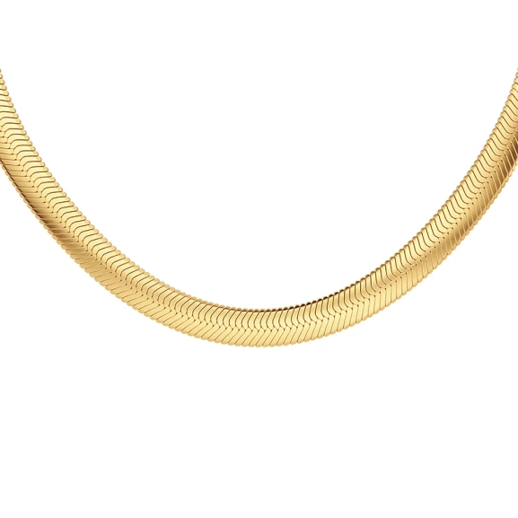Herringbone L Necklace Gold - Edblad - Snabb leverans - Gratis paketinslagning