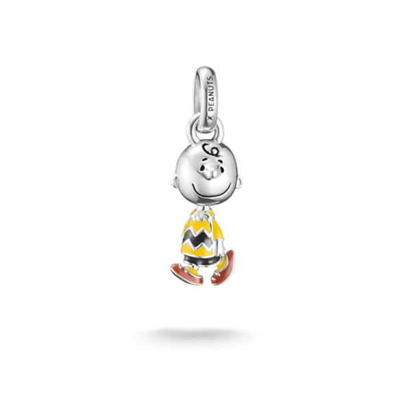 THOMAS SABO x Peanuts Charlie Brown-berlock i silver med emaljdetaljer