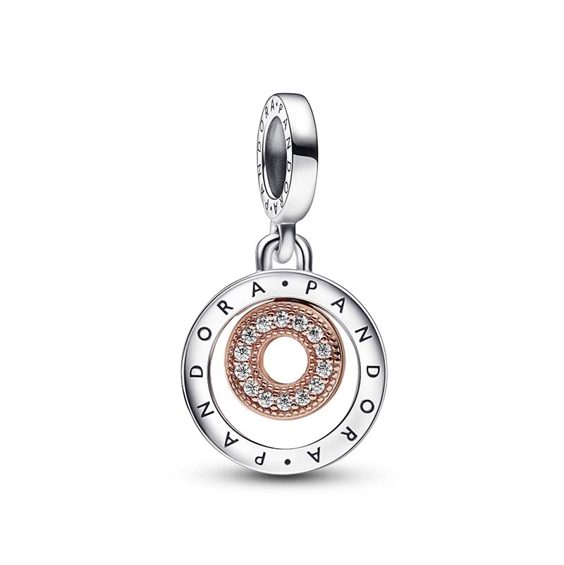 Pandora Signature Bicolor Logo Kreise Charm-Anhänger von PANDORA, Schneller Versand - Nordicspectra.de