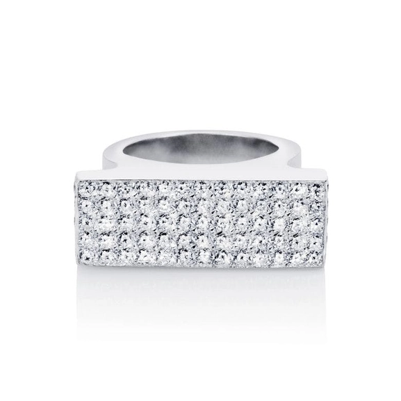 Funky Bling Ring White Gold - Efva Attling ringar - Snabb frakt & paketinslagning - Nordicspectra.se