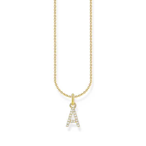 Kette mit Buchstaben-Anhänger A Gold - Thomas Sabo - Nordic Spectra