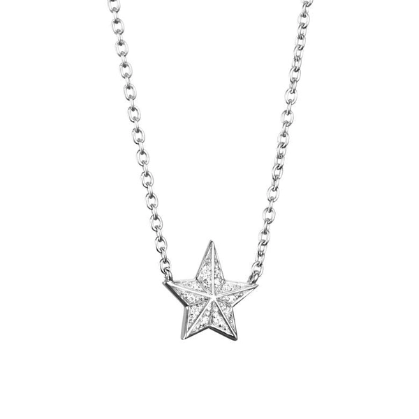 Catch A Falling Star & Stars Necklace White Gold - Efva Attling - Suuri valikoima & ilmainen lahjapaketointi - Nordicspectra.fi