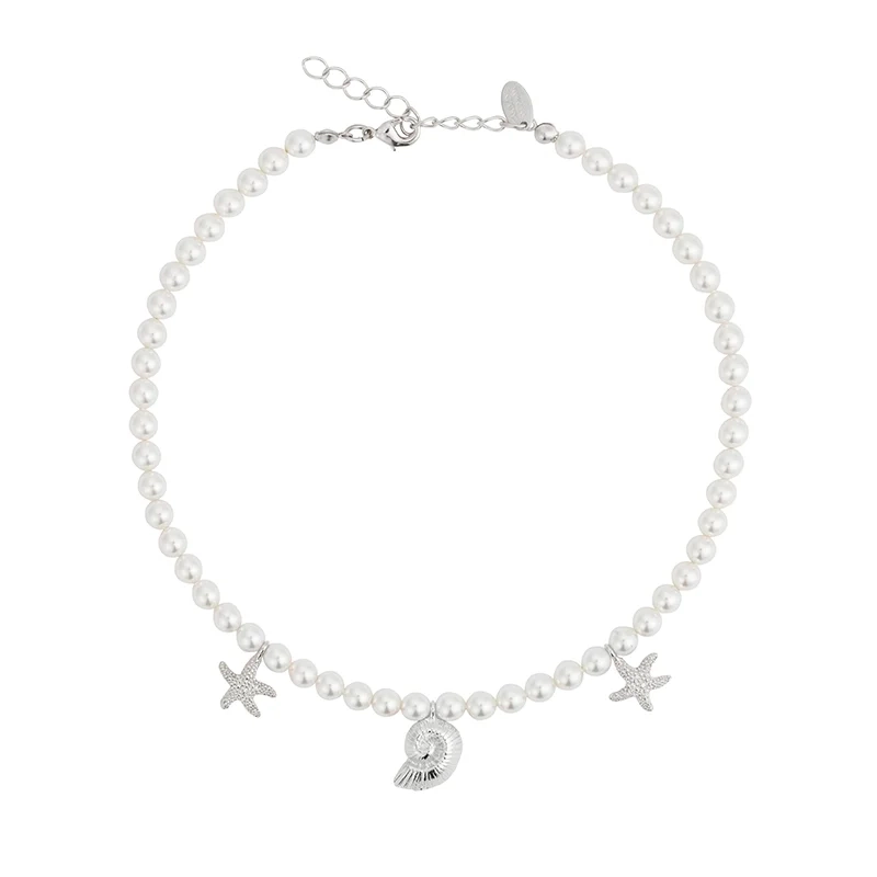 Caroline Svedbom - Ismara Necklace Rhodium Pearl