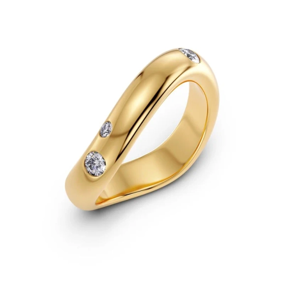 Guldring med 4 mm bredd