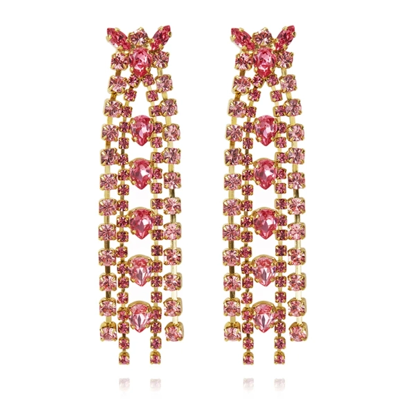 Petite Penelope Earrings Gold Pink Combo - Caroline Svedbom - Nopea toimitus ja lahjapakkaus - Nordic Spectra