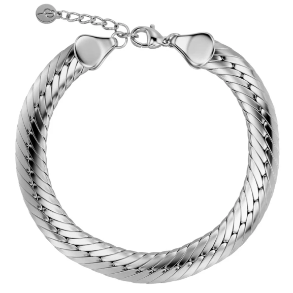 Armband i rostfritt stål med herringbone-design