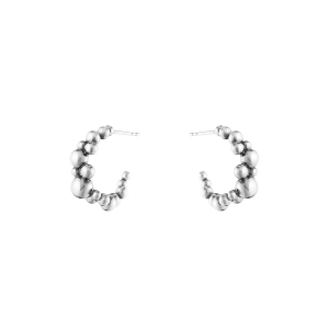 Moonlight Grapes Cluster Hoop Earrings