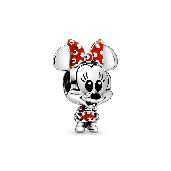 Disney Minnie Maus Gepunktetes Kleid und Schleife Charm von PANDORA, Schneller Versand - Nordicspectra.de
