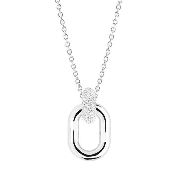 Capri Due Pendant från Sif Jakobs i silver med gnistrande cubic zirconia-stenar
