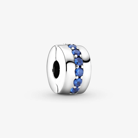Blaues Funkelndes Clip-Charm von PANDORA, Schneller Versand - Nordicspectra.de
