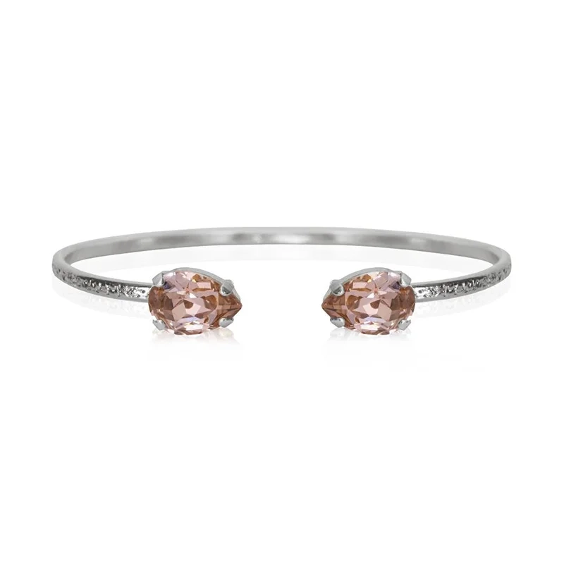 Caroline Svedbom – Petite Drop Bracelet Rhodium Vintage Rose
