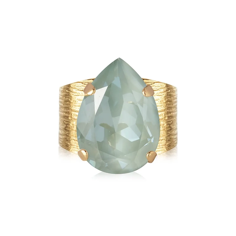 Caroline Svedbom - Classic Drop Ring Gold Agave Ignite