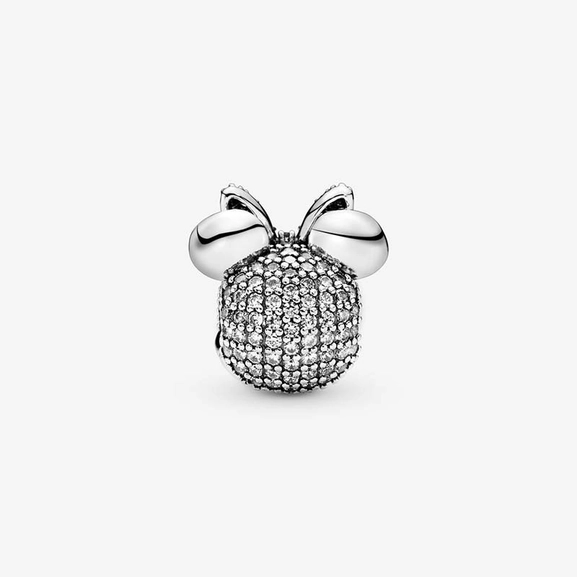 Disney Minnie Maus mit rosafarbener Pavé-Schleife Clip-Charm von PANDORA, Schneller Versand - Nordicspectra.de