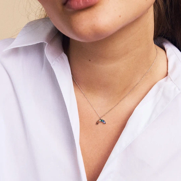 Rainbow Necklace Steel - Edblad - Snabba leveranser - Gratis paketinslagning